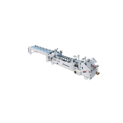 ZH 880FT 250-500 GSM GARMENT Cardboard Mini Folder Gluer Machine For Food Box Maker