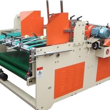 Manual food press type corrugated box semi automatic folding gluing machine for carton box making machine